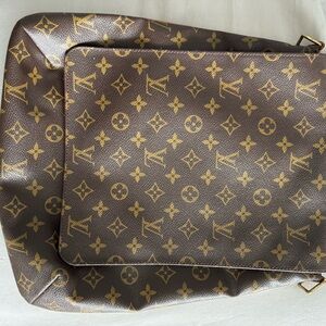 Louis Vuitton Brown Crossbody Bag with Gold Monogram